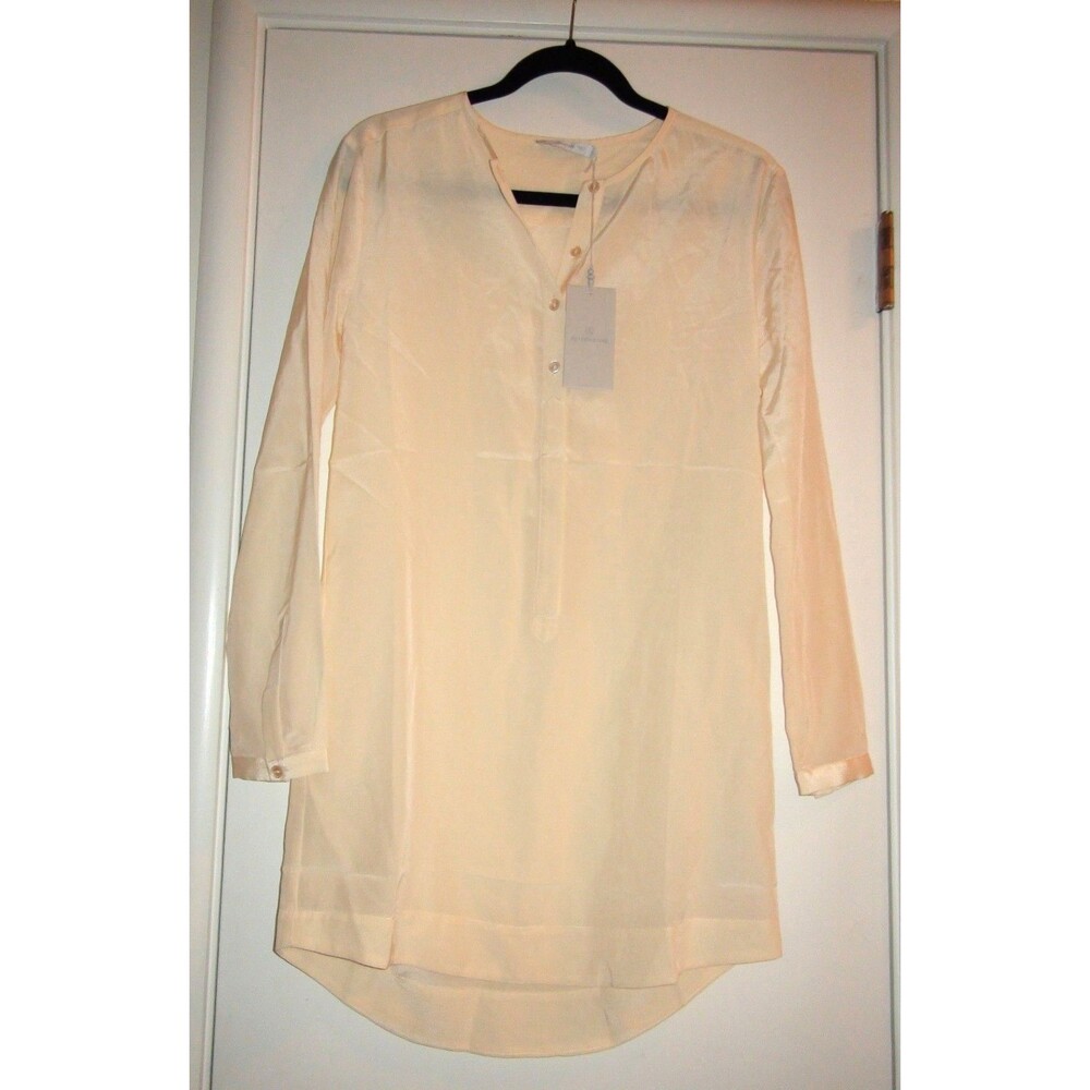 Alternative Apparel Silk Henley Tunic Top